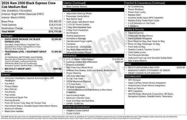 2026 RAM 2500 Tradesman/Black Express - Photo 37