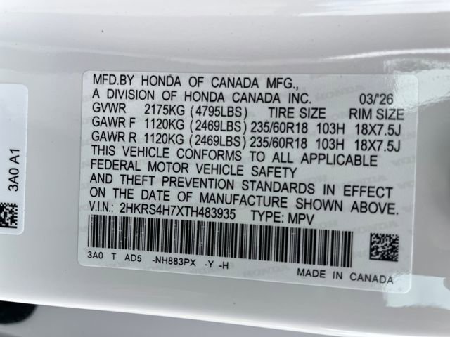 New 2026 Platinum White Pearl Honda EX-L image 21