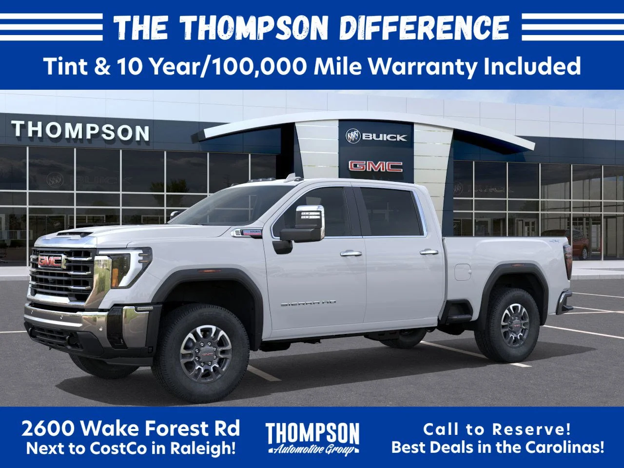 New 2026 Glacier White Tricoat GMC SLT image 2