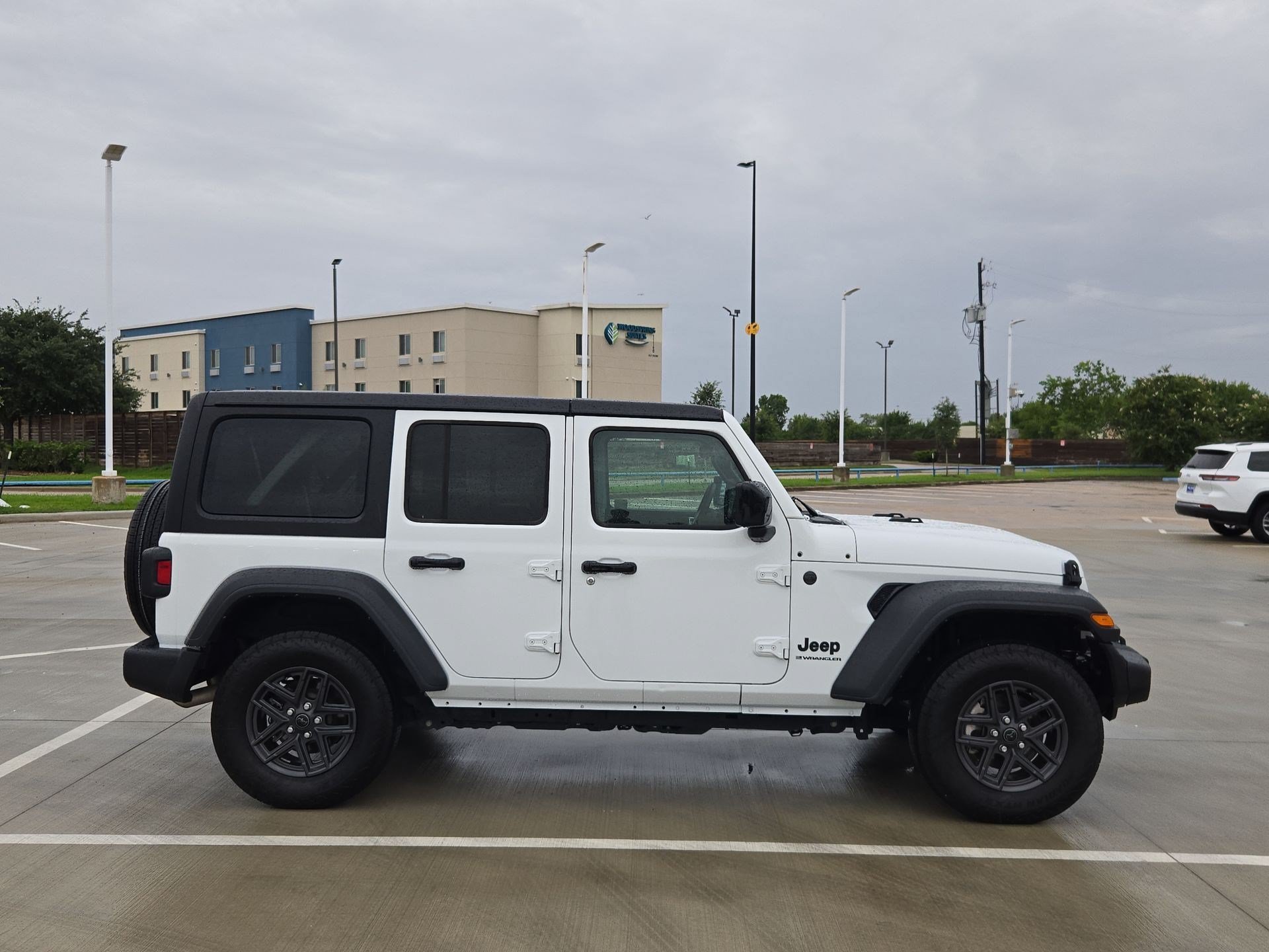 Used 2025 Bright White Clearcoat Jeep Sport S image 2