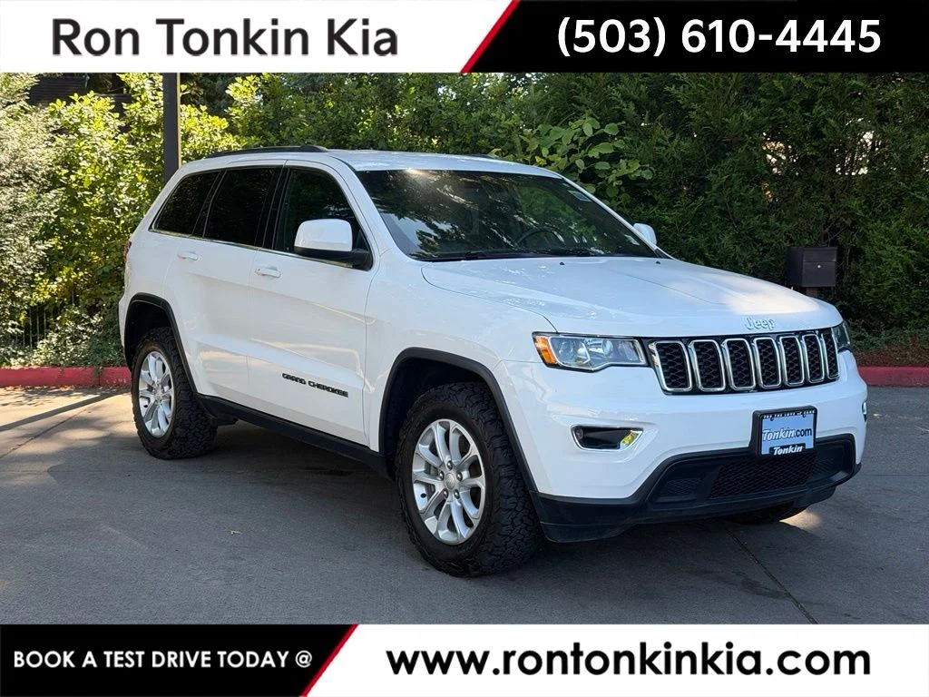 Used 2021 Bright White Clearcoat Jeep Laredo X image 1