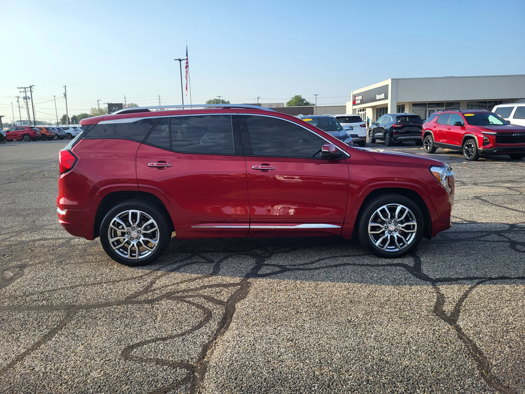 Used 2024 Volcanic Red Tintcoat GMC Denali image 5
