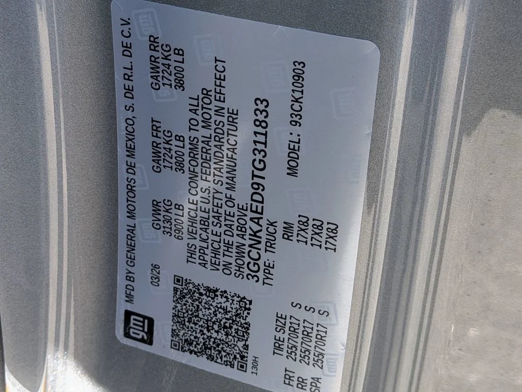 New 2026 Sterling Gray Metallic Chevrolet WT image 24