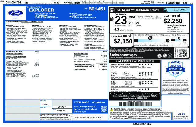 New 2026 Star White Metallic Tri-Coat Ford Active image 3