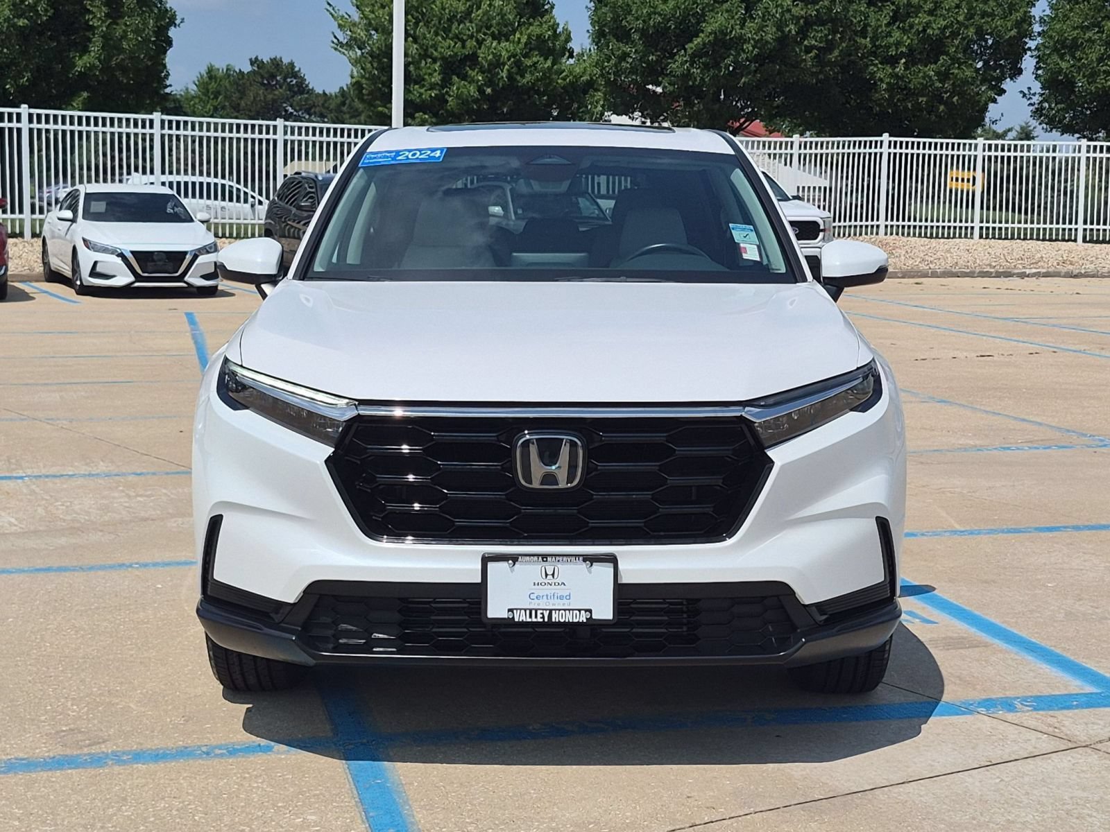 Certified Used 2024 Platinum White Pearl Honda EX AWD image 4