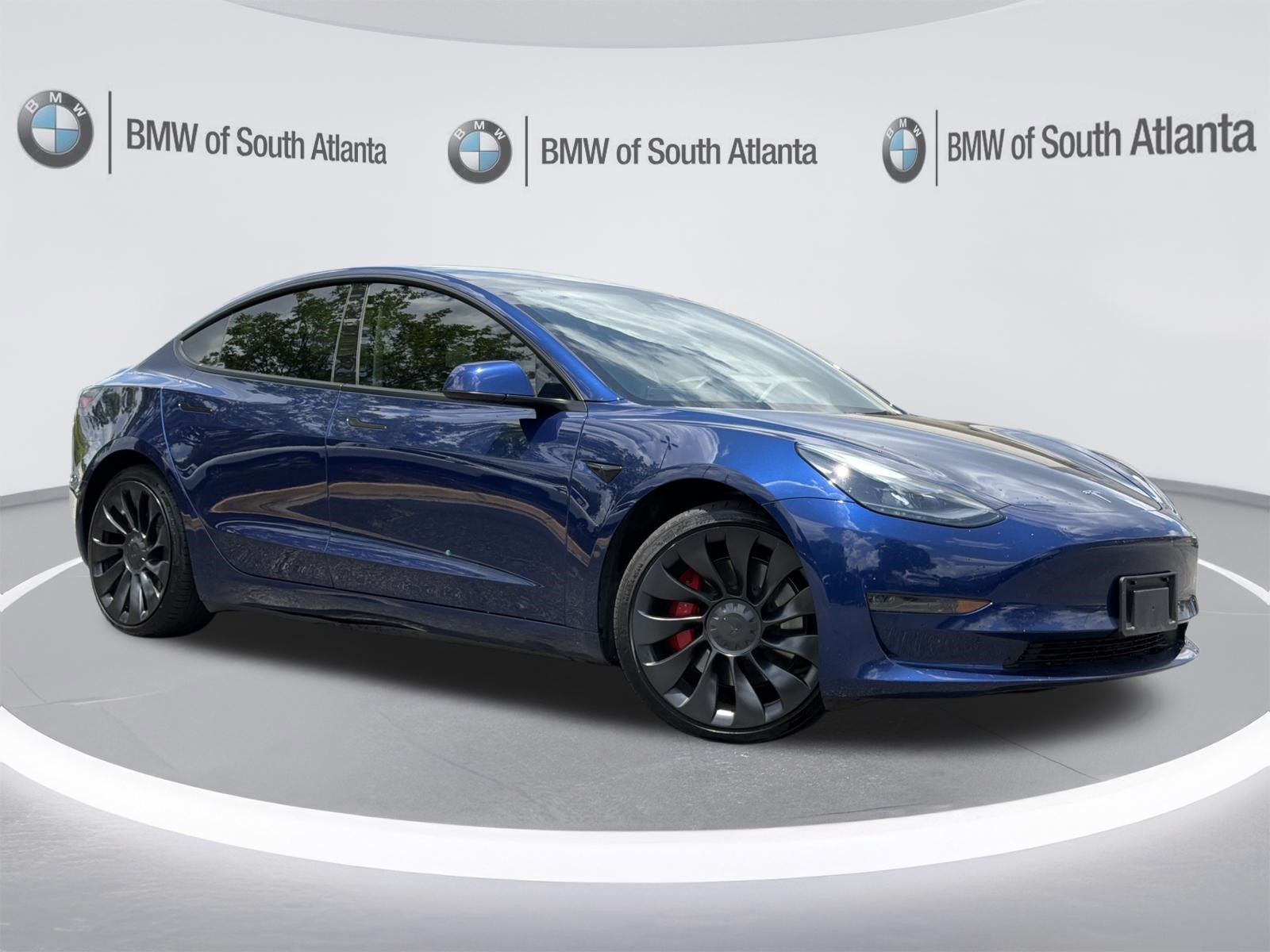 Used 2023 Deep Blue Metallic Tesla Performance image 2