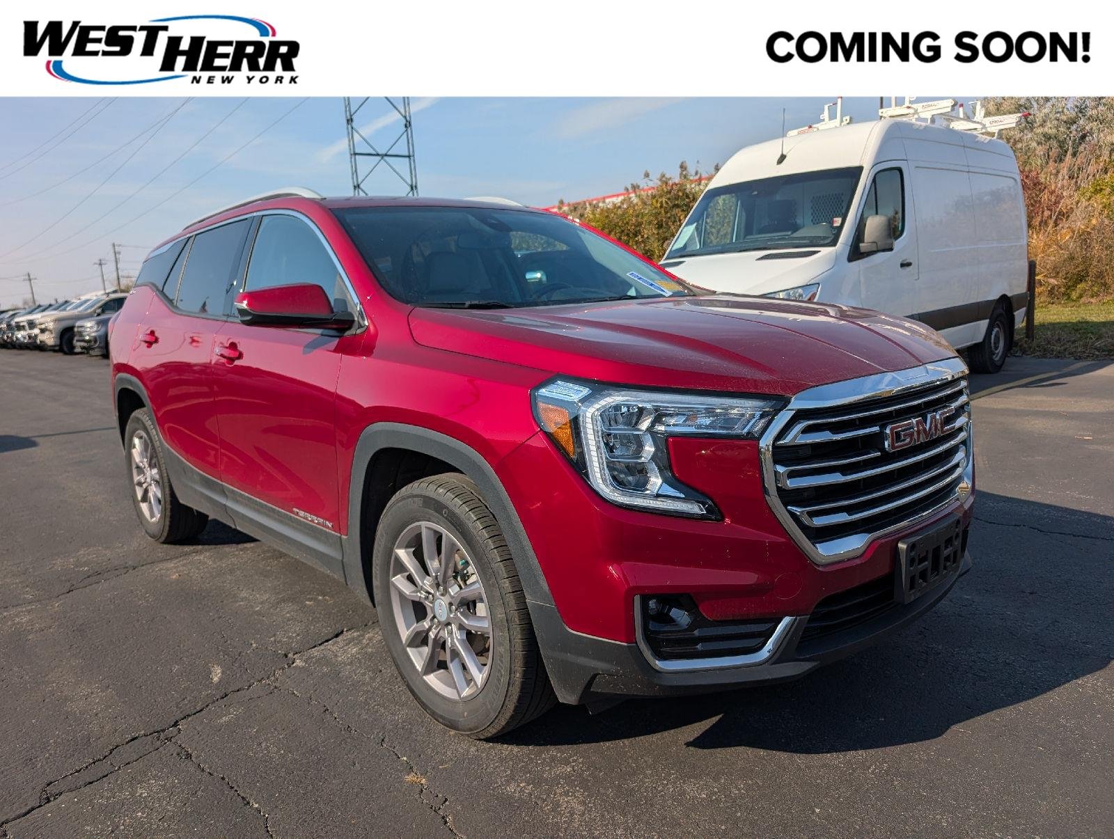 Used 2023 Volcanic Red Tintcoat GMC SLT image 1