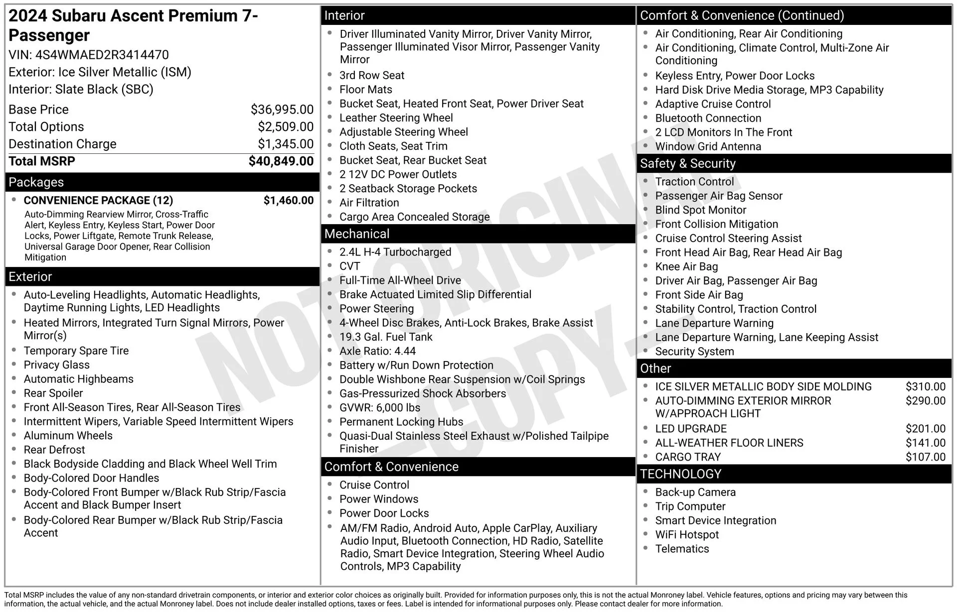 Used 2024 Silver Subaru Premium image 3