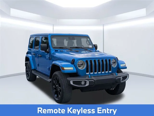 Used 2022 Blue Jeep Unlimited Sahara 4xe image 9