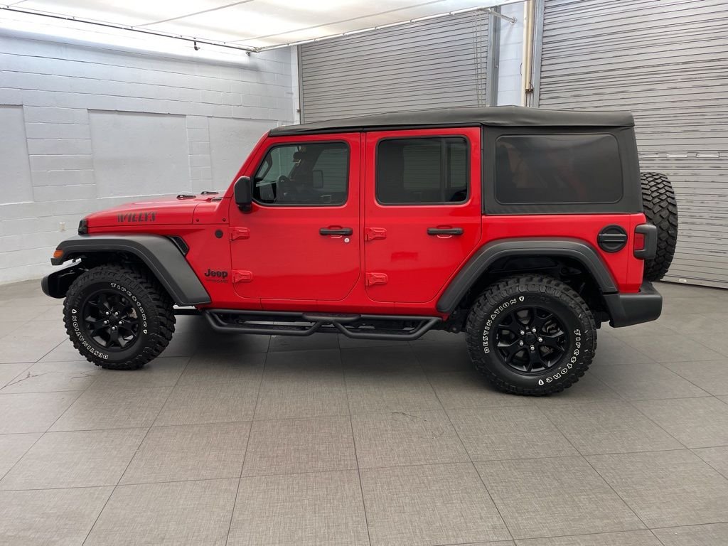Used 2021 Red Jeep Unlimited Willys image 7