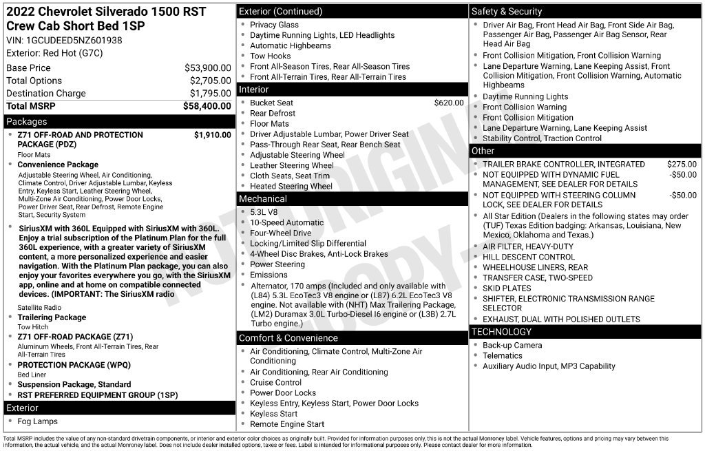 Used 2022 Red Chevrolet RST image 25