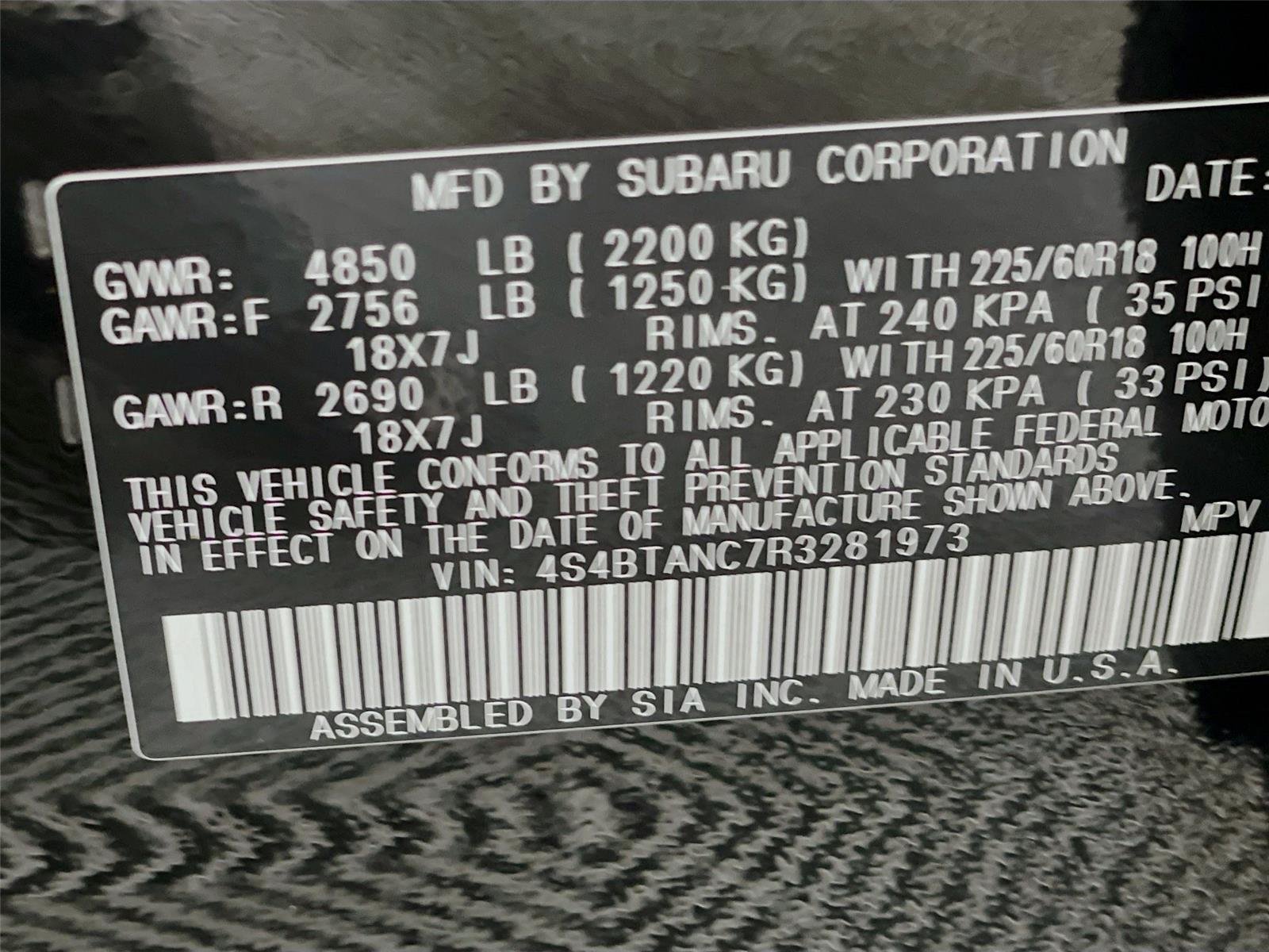 Used 2024 Crystal Black Silica Subaru Limited image 35