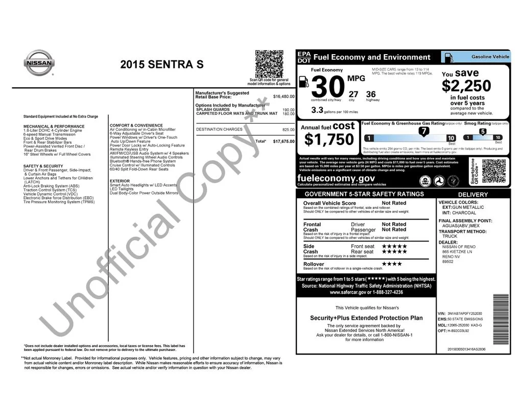 Used 2015 Gray Nissan S image 7