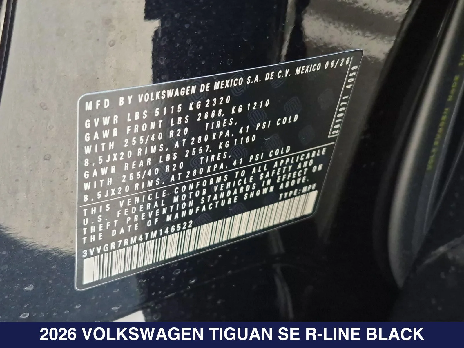 New 2026 Black Volkswagen 2.0T SE R-Line Black image 26