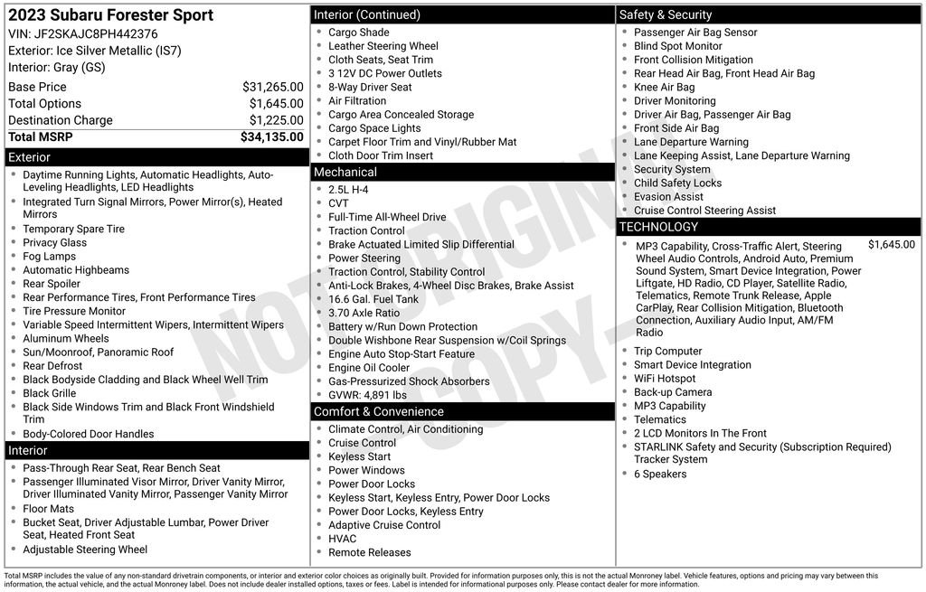 Used 2023 Silver Subaru Sport image 40