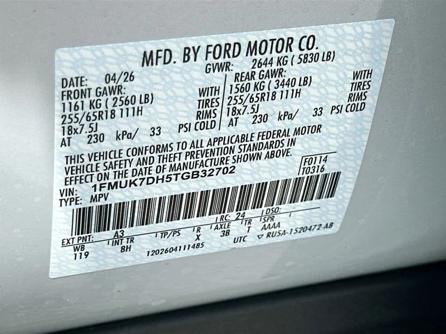 New 2026 White Ford Active image 19