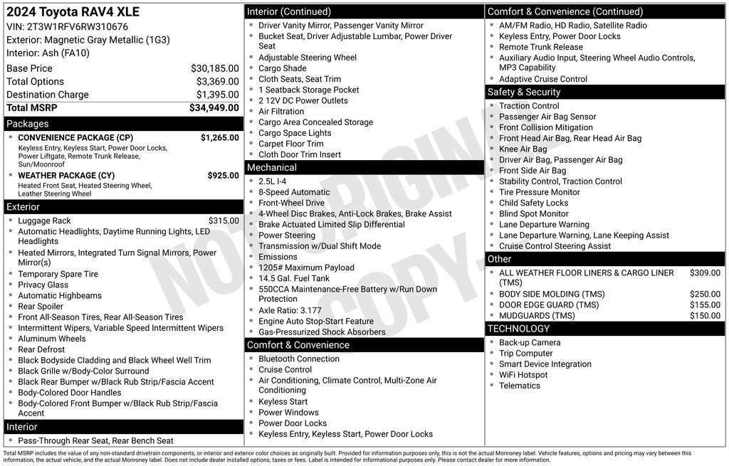 Used 2024 Gray Toyota XLE image 26