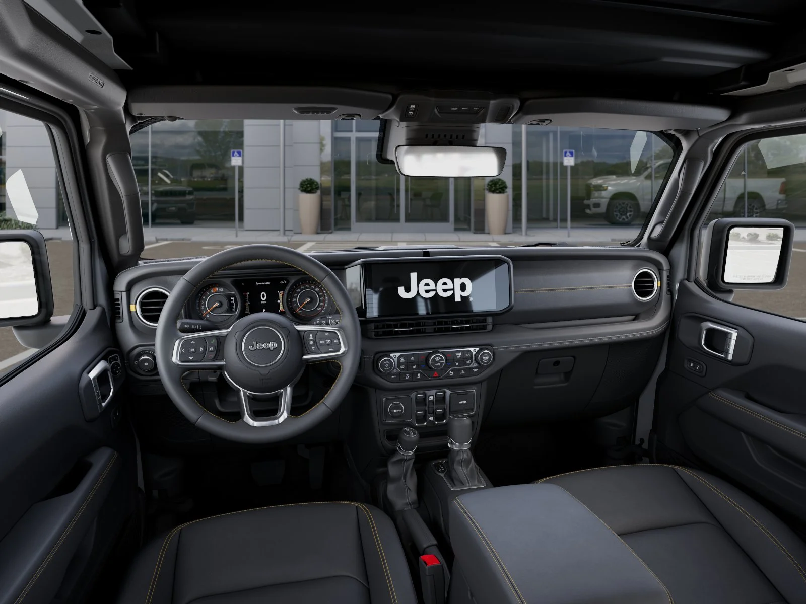 New 2026 Bright White Clear-Coat Exterior Paint Jeep Sahara image 14