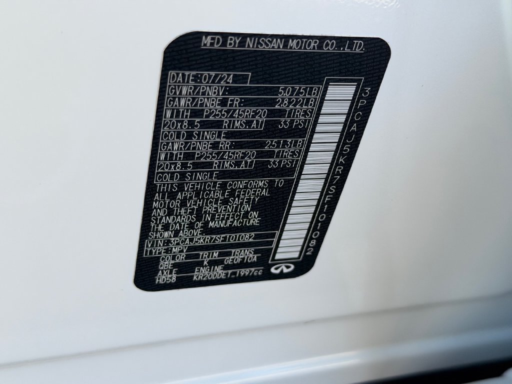 Used 2025 White INFINITI ESSENTIAL image 22