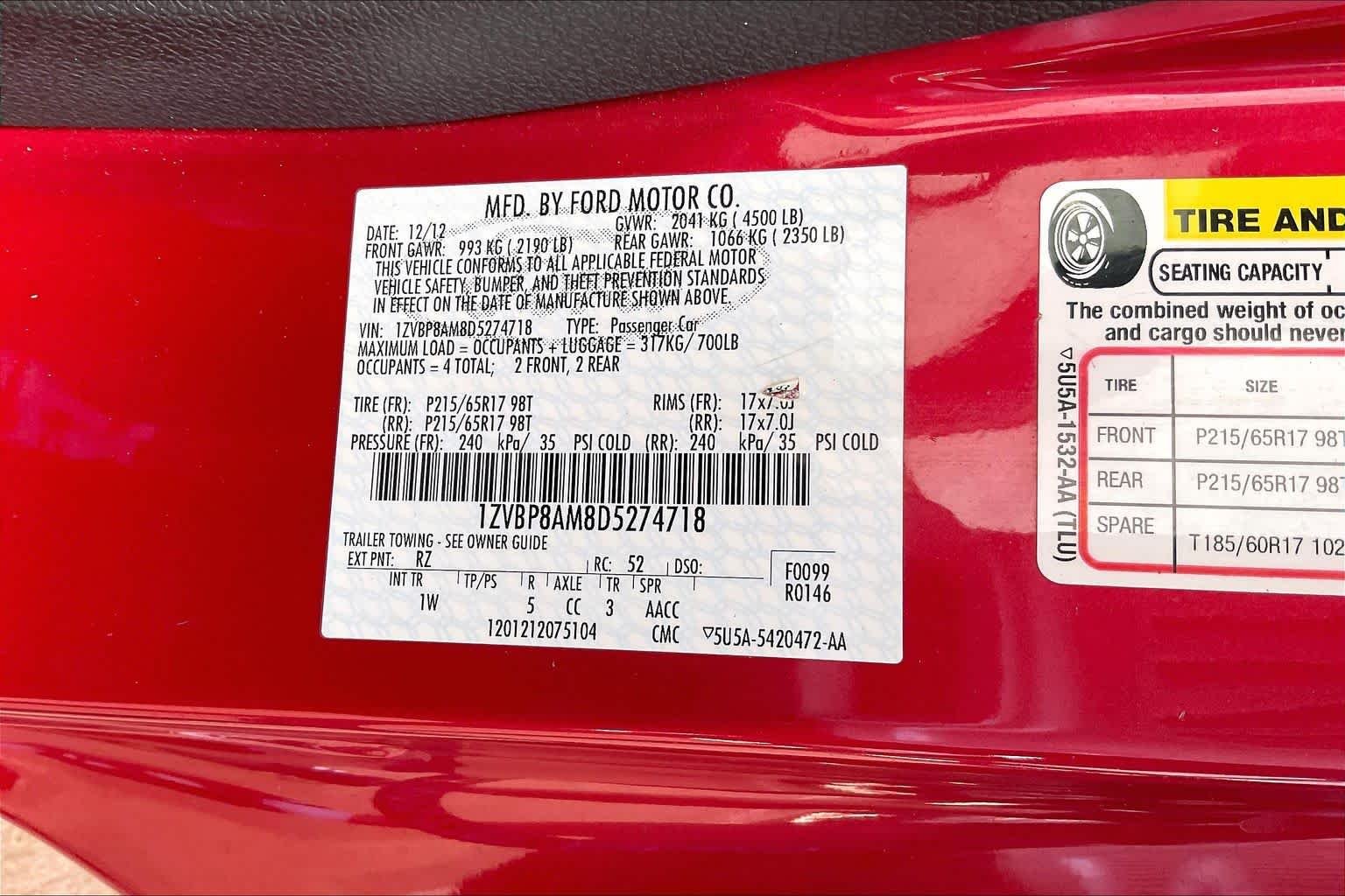 Used 2013 Red Candy Metallic Tinted Clearcoat Ford V6 image 30