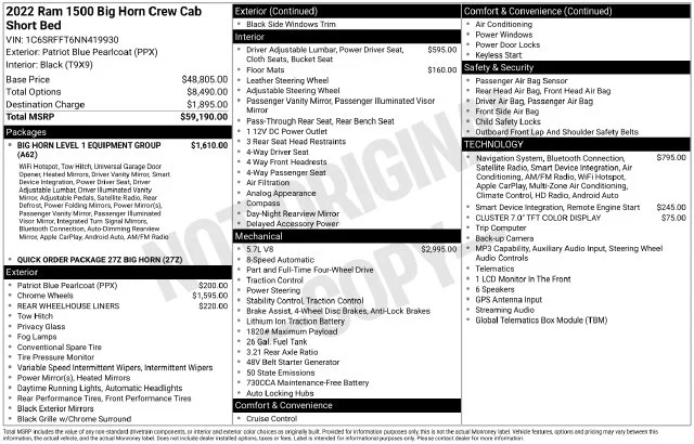 Used 2022 Blue Ram Big Horn/Lone Star image 9
