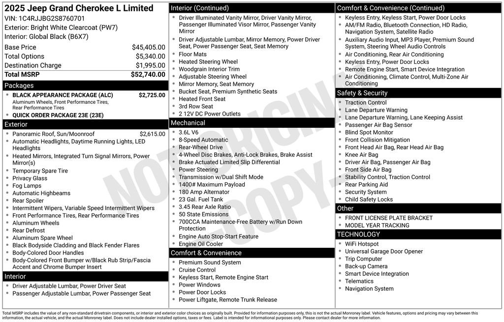New 2025 Bright White Clear-Coat Exterior Paint Jeep Limited image 21