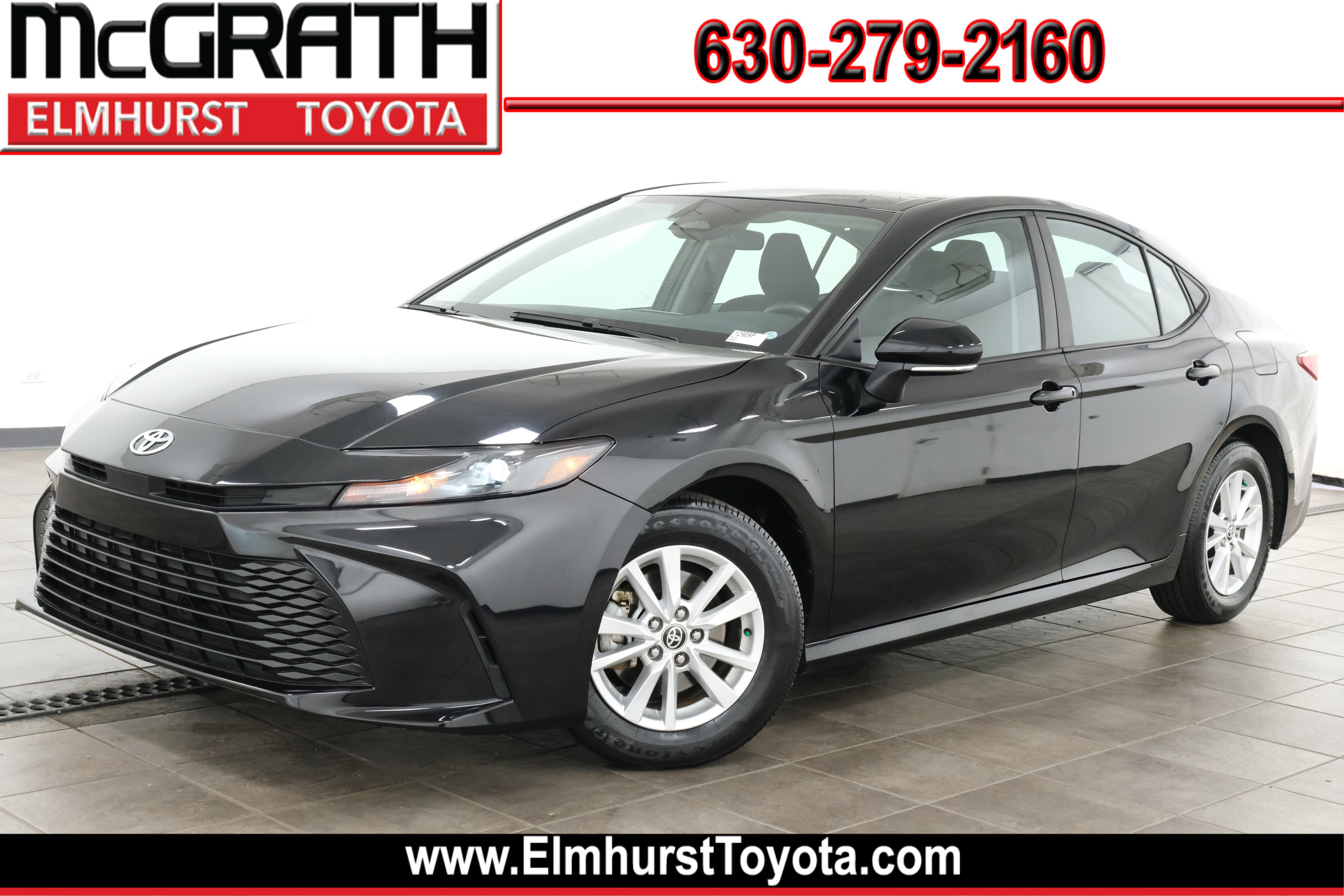 Certified Used 2025 Midnight Black Metallic Toyota LE image 1