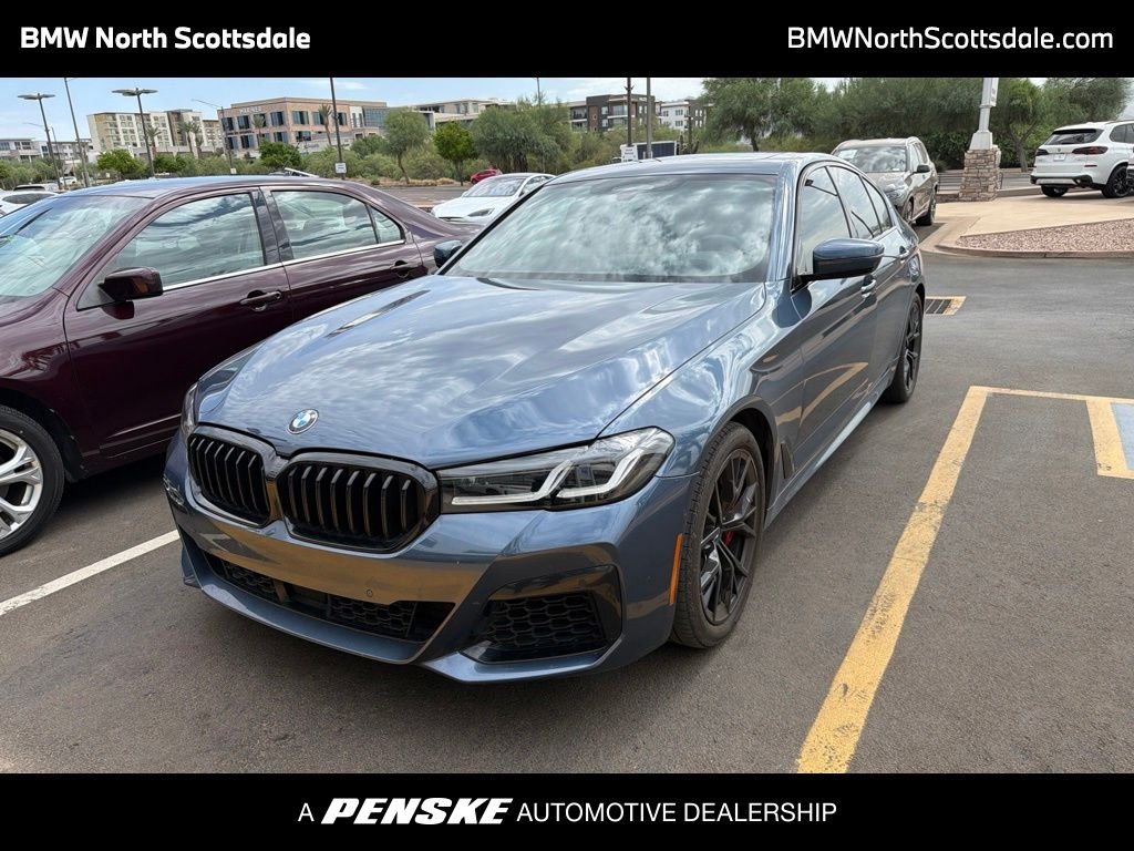 Certified Used 2023 Blue Metallic BMW 540i image 1