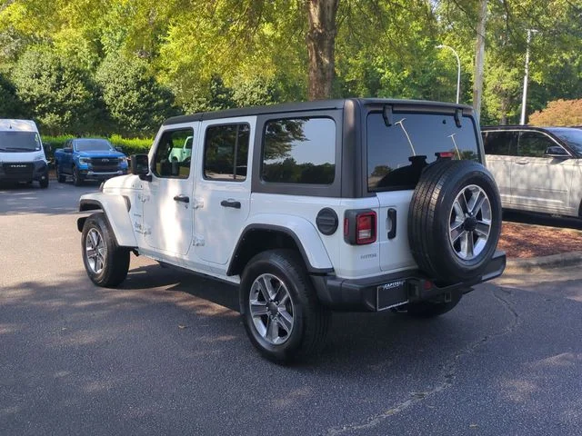 Used 2021 White Jeep Unlimited Sahara image 3