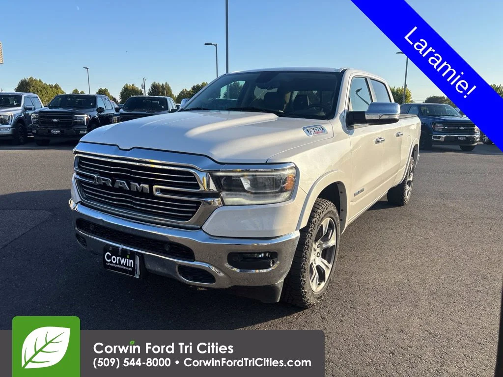 Used 2020 Bright White Clearcoat Ram Laramie image 3