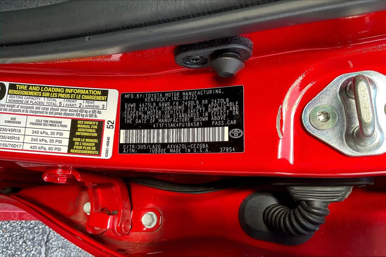 Used 2023 Supersonic Red Toyota XLE image 34