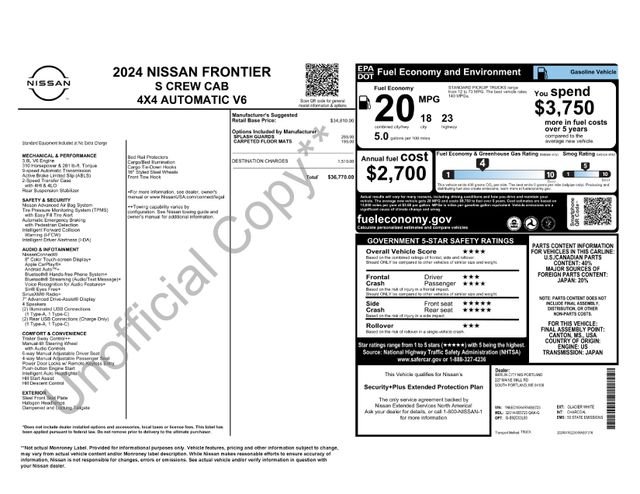 Certified Used 2024 White Nissan S image 5