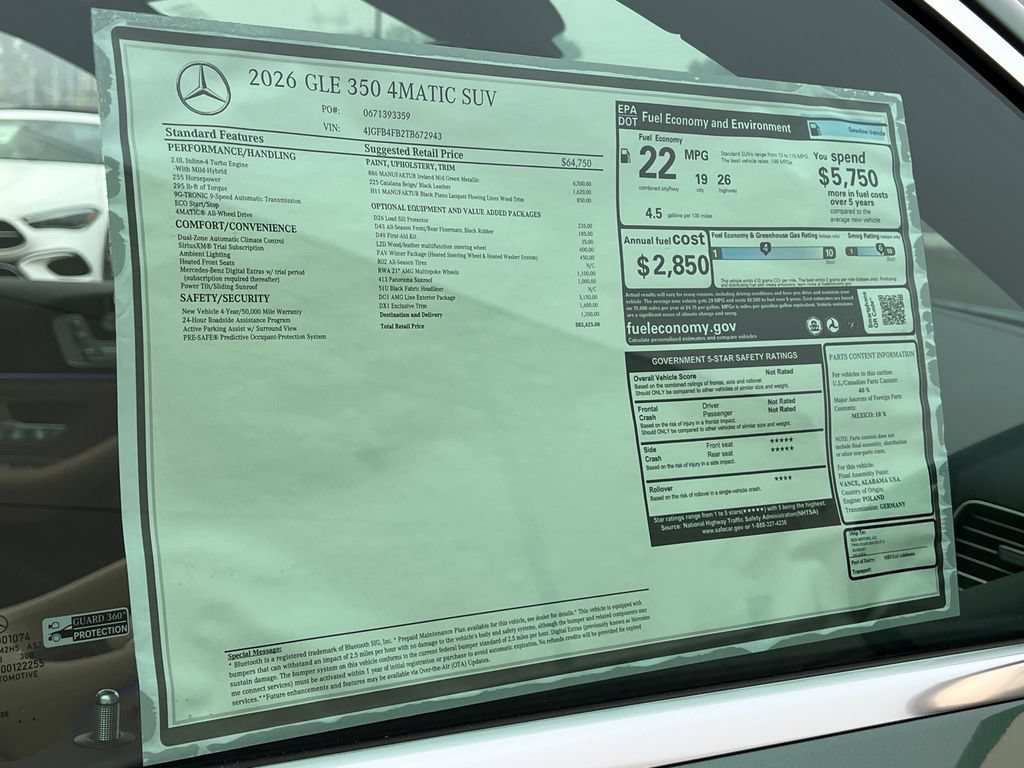 New 2026 MANUFAKTUR Ireland Mid Green Metallic Mercedes-Benz GLE 350 image 76