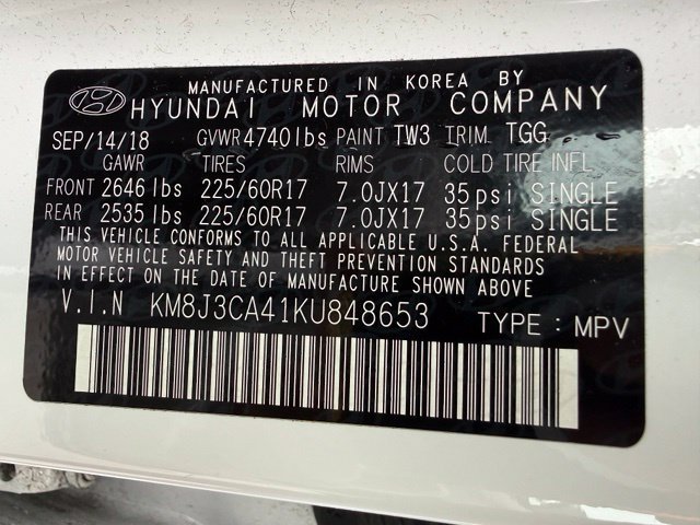 Used 2019 White Pearl Hyundai Value image 14