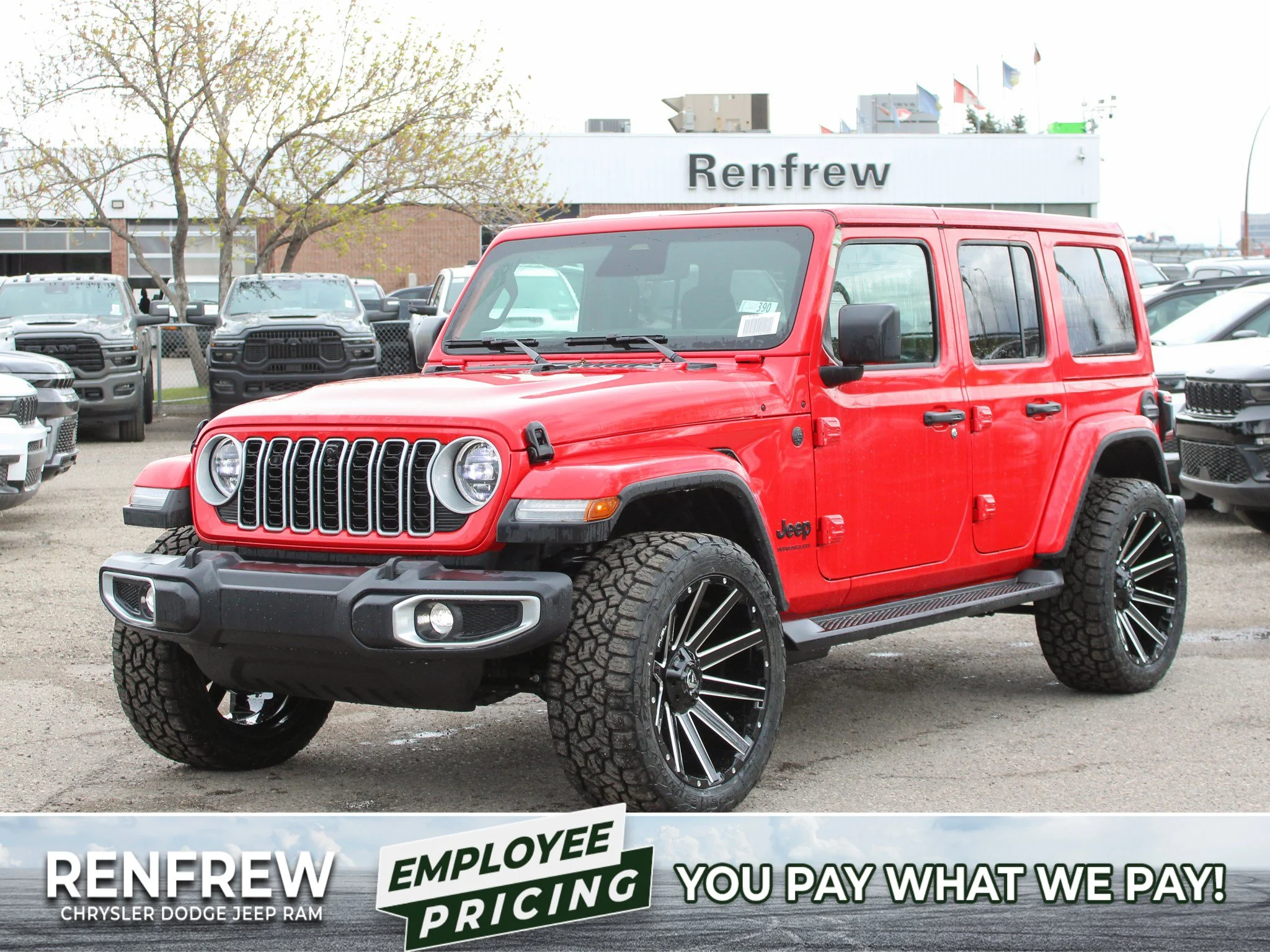 New 2026 Red Jeep Sahara* 4 Door 4x4, 22 Inch Fuel Wheels, 33 Inch Toyos image 1