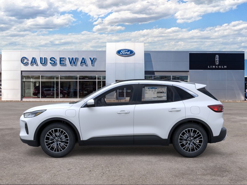 New 2025 Star White Metallic Tri-coat Ford Plug-in Hybrid image 3