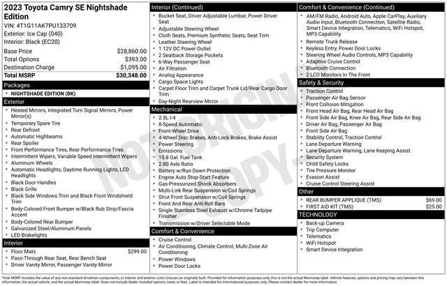 Certified Used 2023 White Toyota SE Nightshade image 32