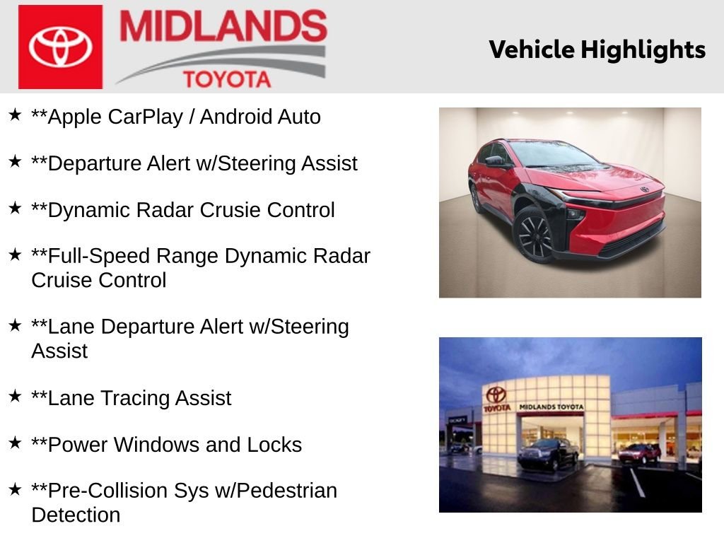 Used 2026 Toyota bZ XLE with VIN JTMBFAEB3TA003528 for sale in Columbia, SC