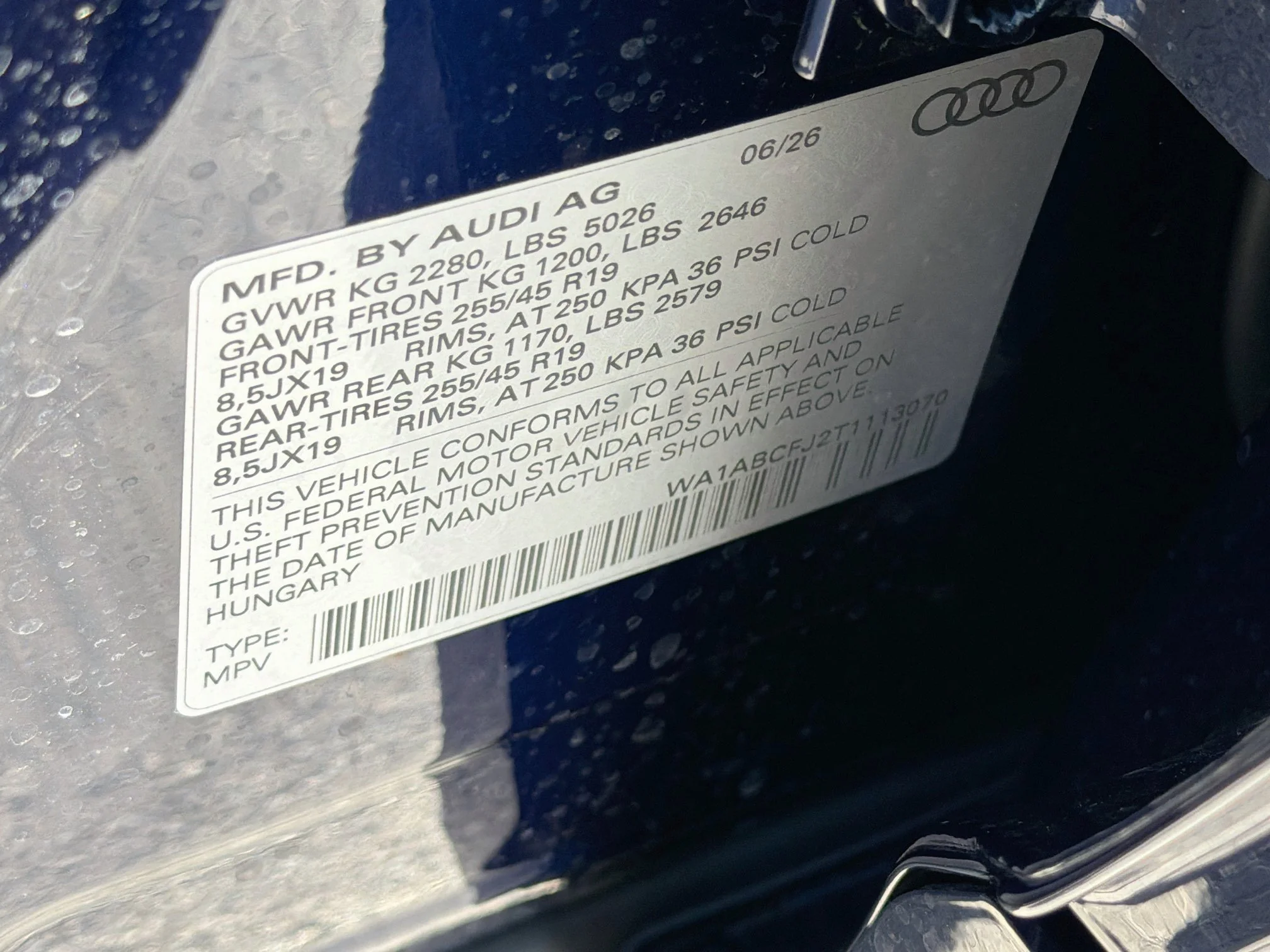 New 2026 Navarra Blue Metallic Audi S line image 43