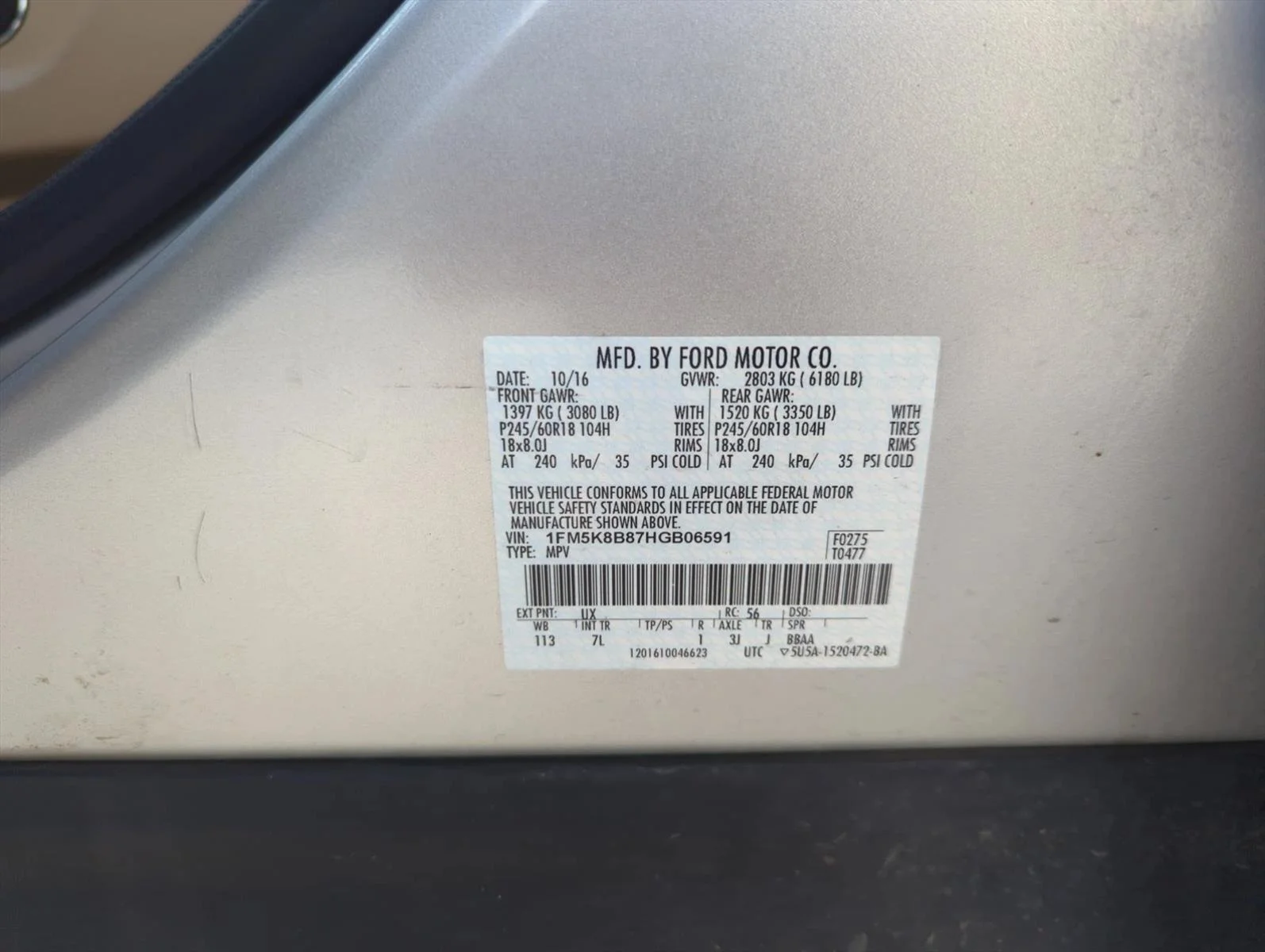 Used 2017 Ingot Silver Metallic Ford Base image 27