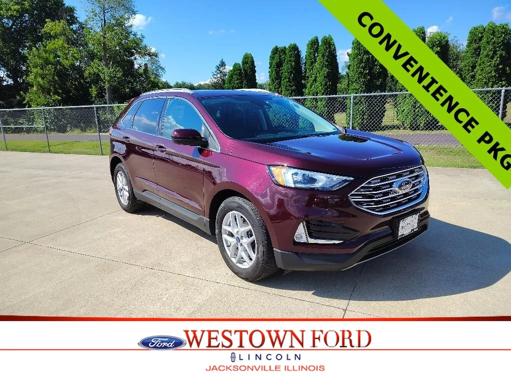 Used 2021 Burgundy Velvet Metallic Tinted Clearcoat Ford SEL image 1