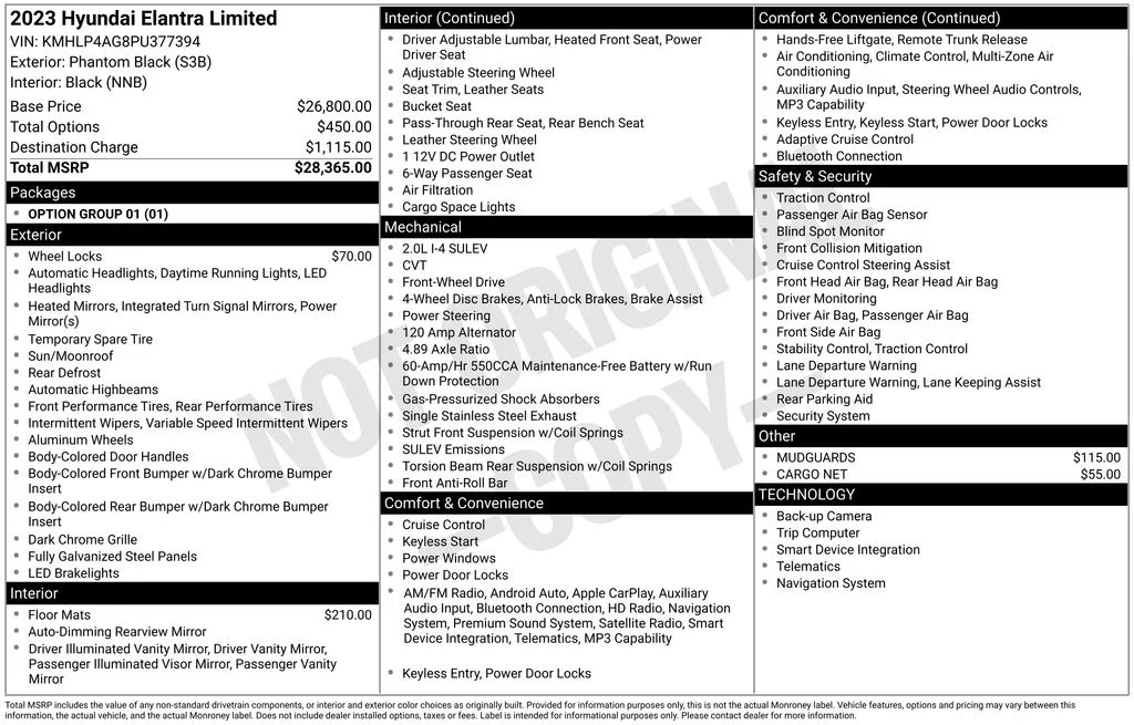 Used 2023 Black Hyundai Limited image 2