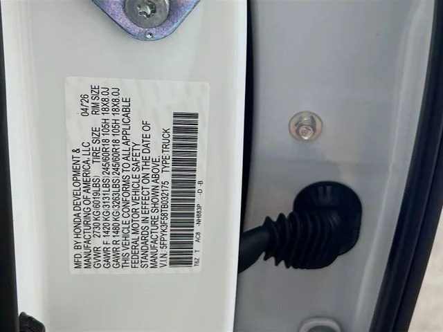 New 2026 Platinum White Pearl Honda RTL image 26