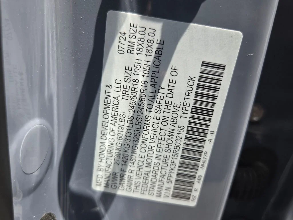 Certified Used 2024 Sonic Gray Pearl Honda Sport image 20