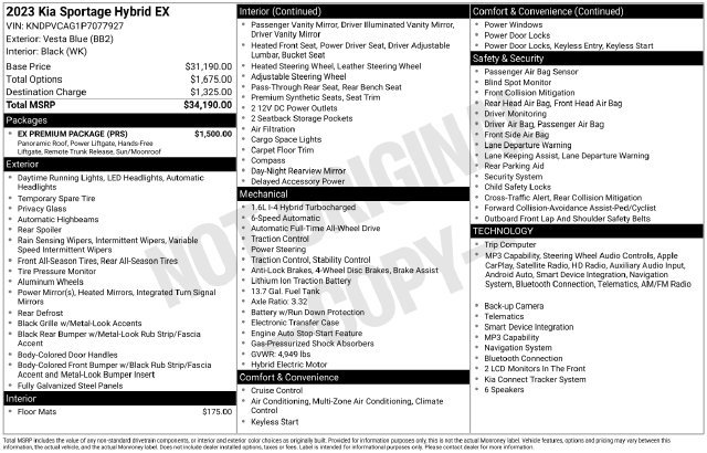 Used 2023 Blue Kia EX image 2