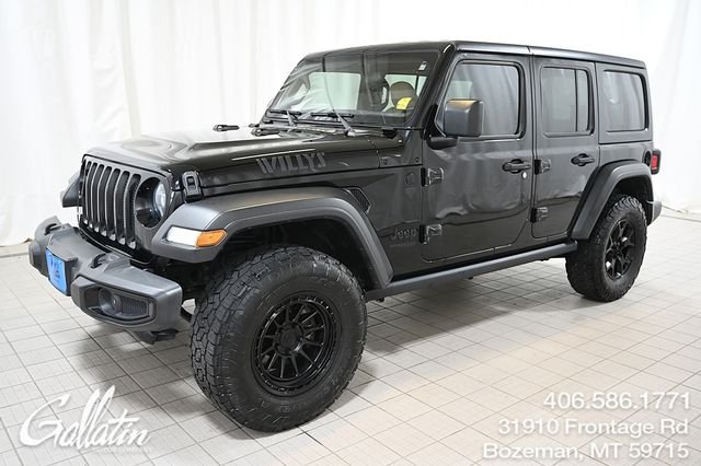Used 2021 Black Jeep Unlimited Willys image 1