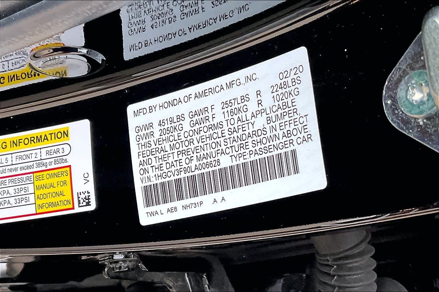 Used 2020 Crystal Black Pearl Honda Touring image 34