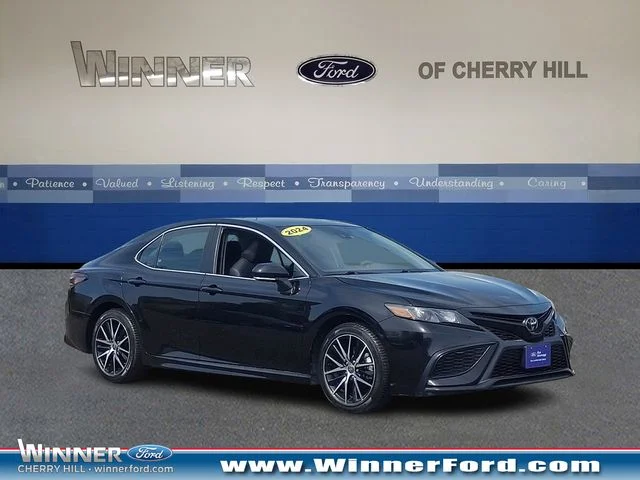 Certified Used 2024 Midnight Black Metallic Toyota SE image 1