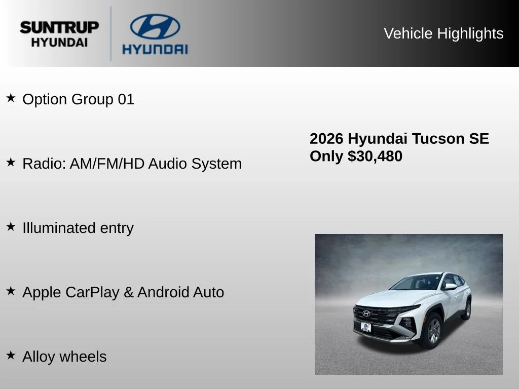Used 2026 White Pearl Hyundai SE image 8