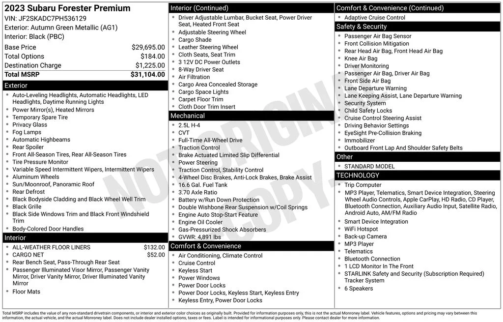 Used 2023 Brown Subaru Premium image 7